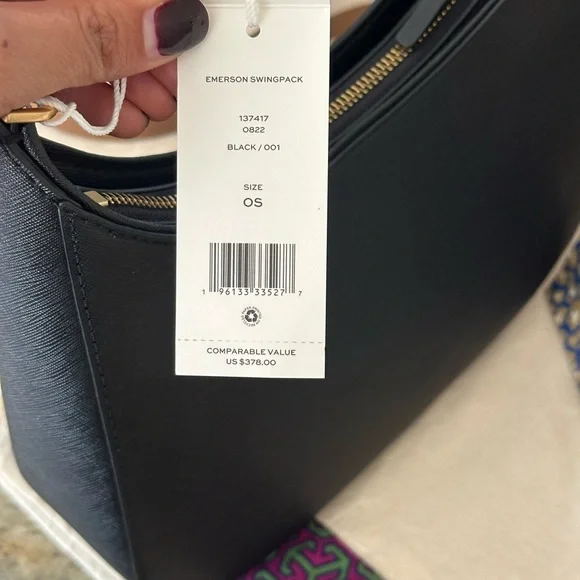 NWT tory Burch EMERSON SWINGPACK black - Picture 5 of 11